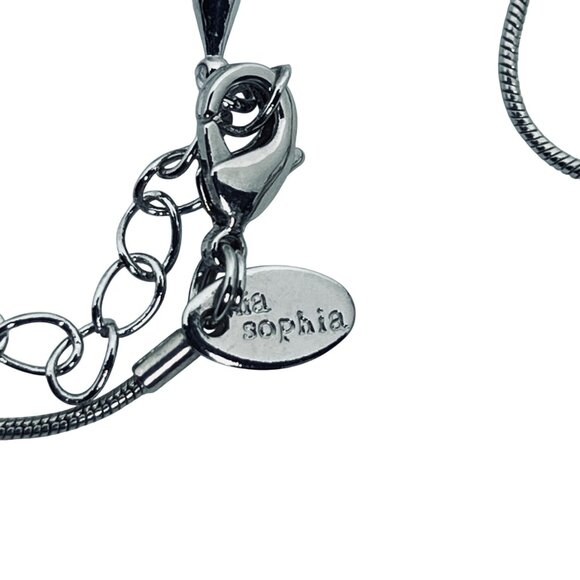 Lia Sophia Snake Chain Necklace With Reversable Black To White Pendant (5660) - Picture 5 of 5